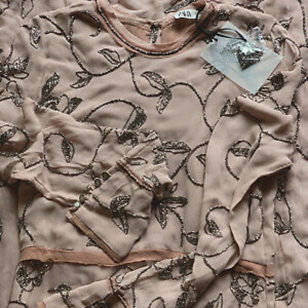 ZARA LIMITED EDITION LONG DRESS WITH APPLIQUÉS - Picture 8 of 16